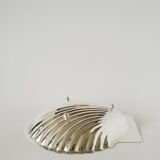 Large silver-plated shell-shaped bowl, 1950.