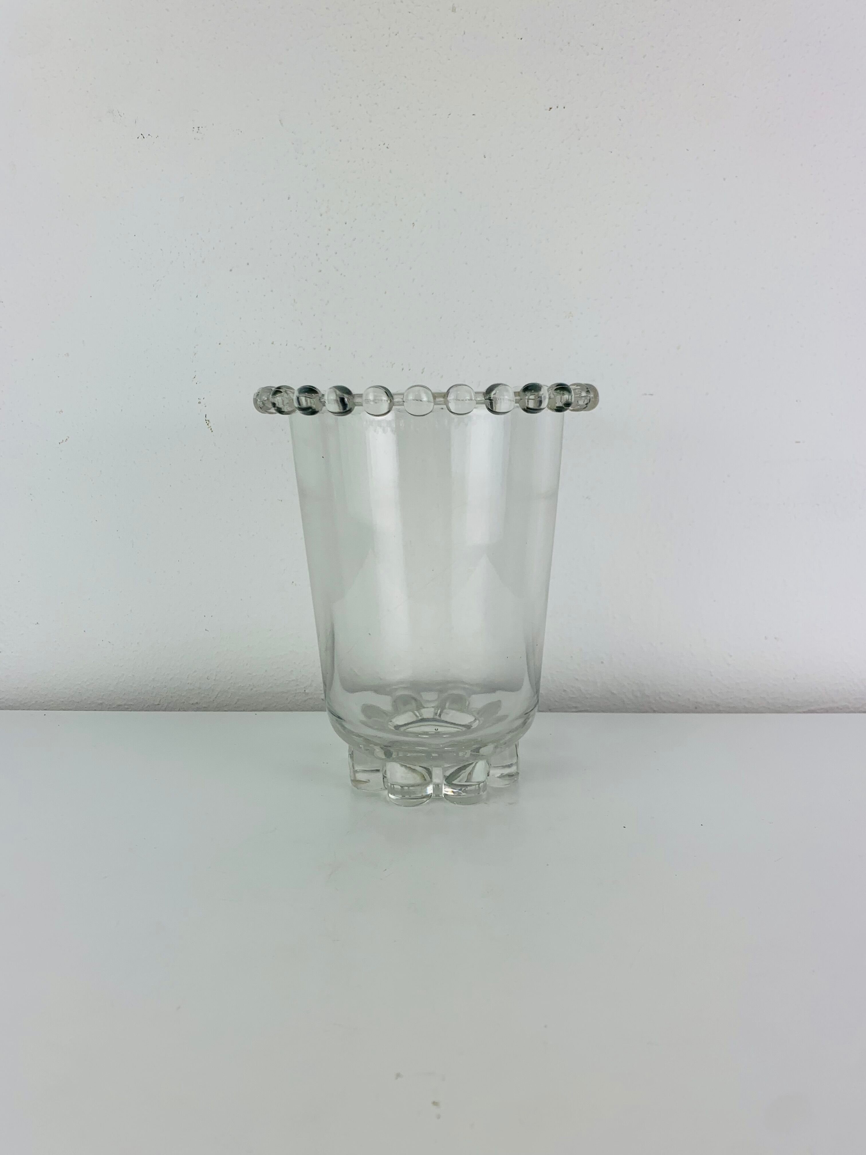 Vase art déco en verre par Rudolf Schrotter