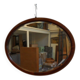 Antique mahogany oval mirror