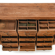 Old teak storage cabinet with 21 drawers