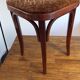 Art nouveau thonet stool bentwood and velvet