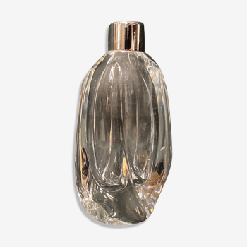 Flacon vaporisateur parfum en cristal et chrome poire XXème