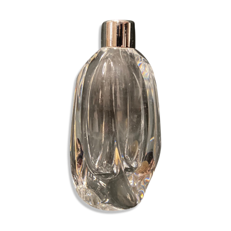Flacon vaporisateur parfum en cristal et chrome poire XXème