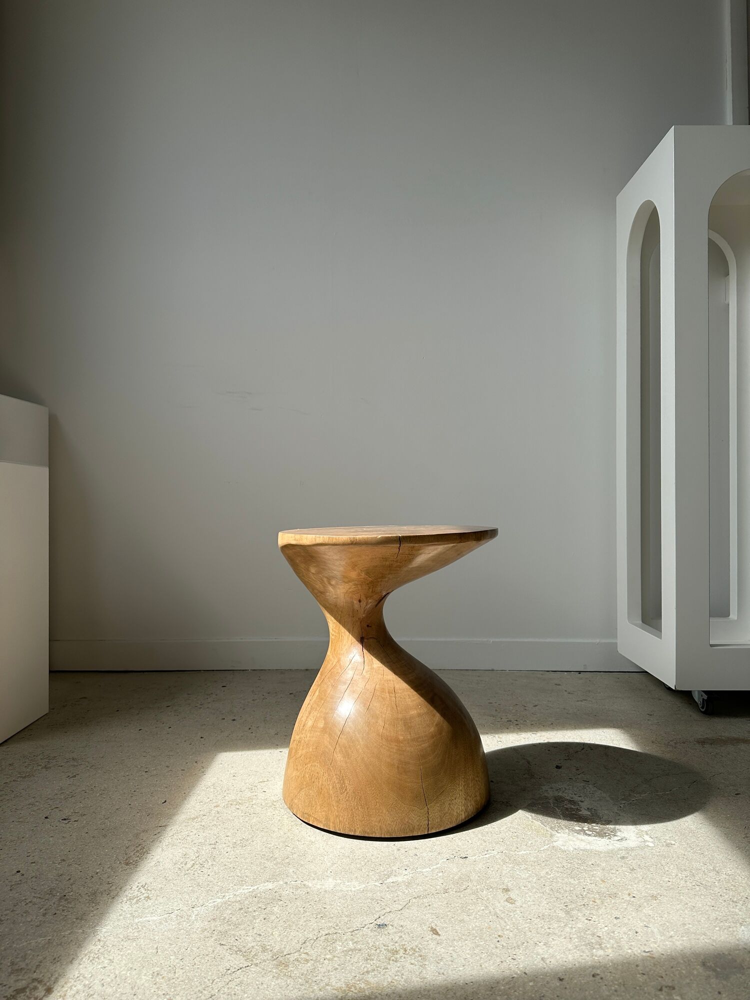Solid wood sofa end