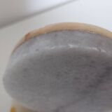 Pair of marble and onyx bookends, geometric design, Art Deco style.