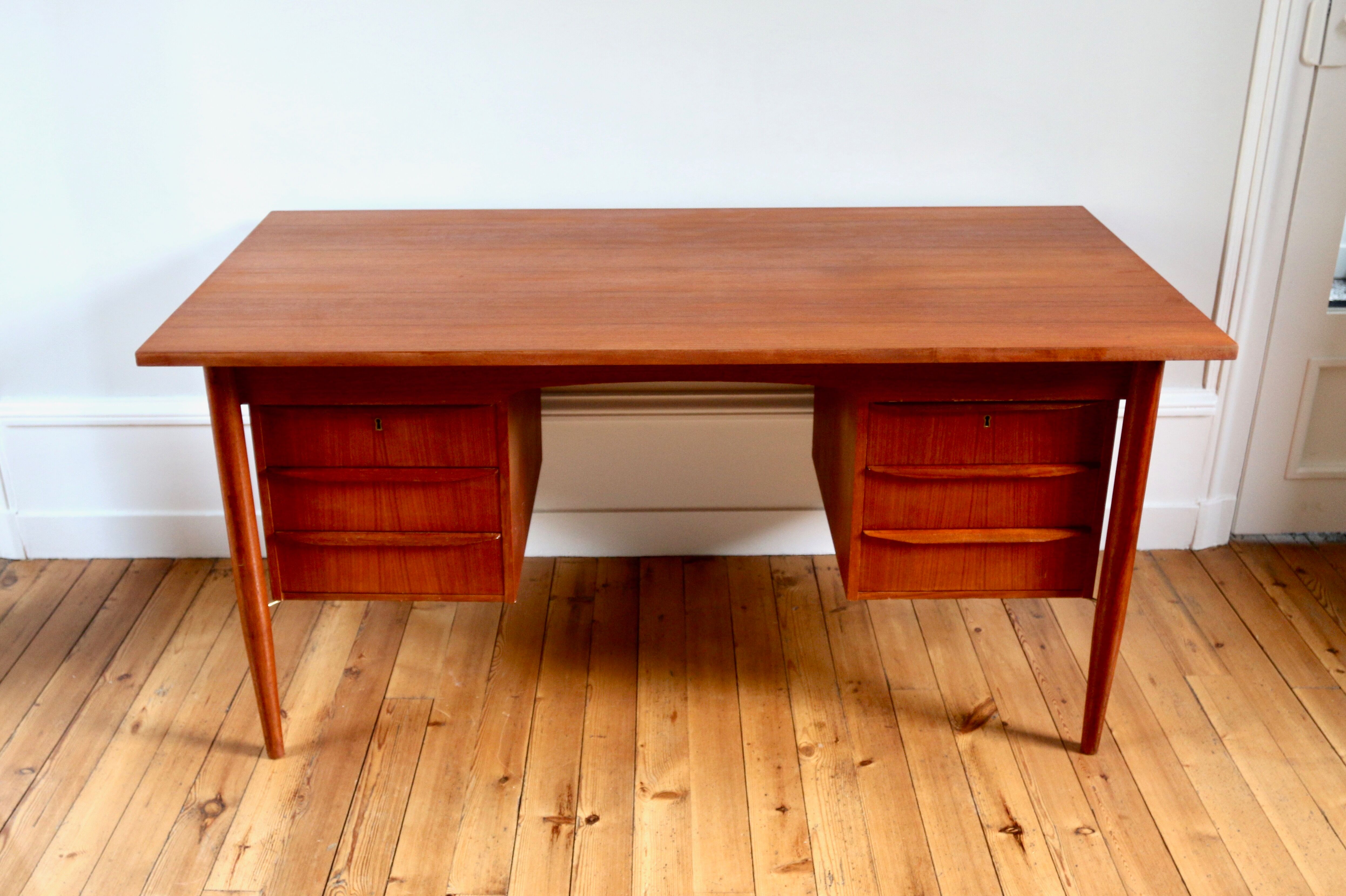 Scandinavian teak desk Tibergaard, 1960