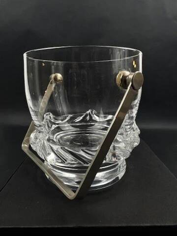 Daum France Sorcy model ice bucket in clear crystal