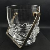 Daum France Sorcy model ice bucket in clear crystal