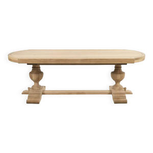 Grande table ovale en - bois brut