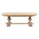 Large oval table in raw wood