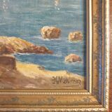 Marine painting on canvas