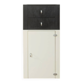 1980s chest of drawers with clear contrast design