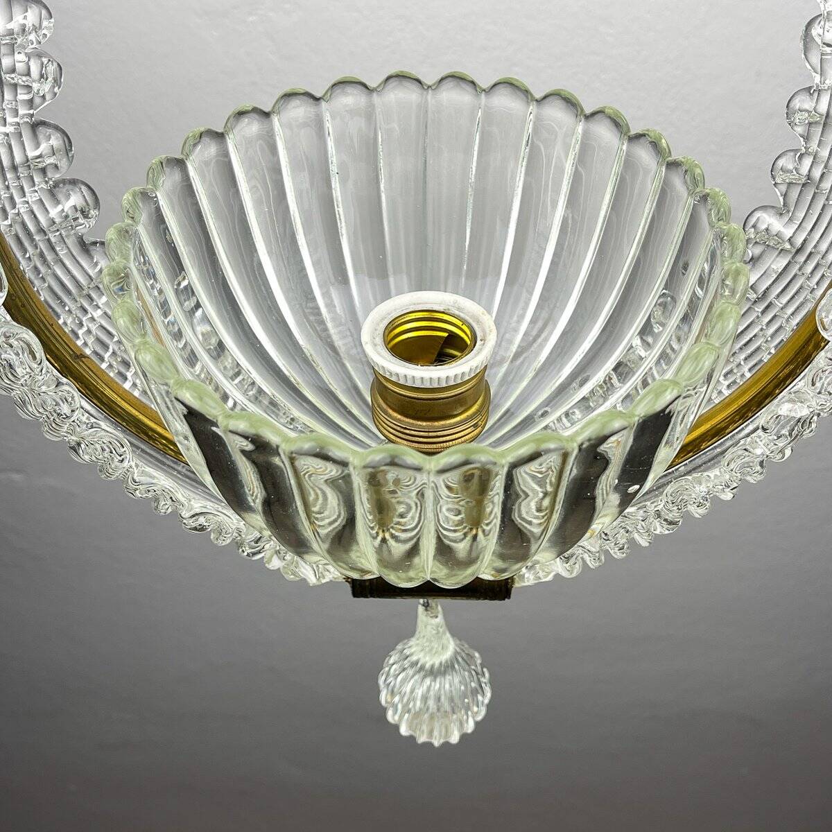 Murano chandelier by Ercole Barovier for Barovier & Toso, 1930s