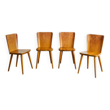SWEDISH DINING CHAIRS IN PINE BY GÖRAN MALMVALL, 1940s