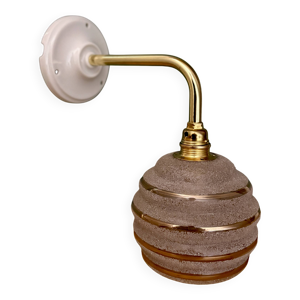 Applique coudée globe - verre