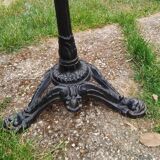 Antique bistro table with marble-decorated top