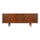 Teak sideboard with sliding doors, Denmark, 1960s