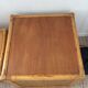 Trio of vintage tables in canning and rattan