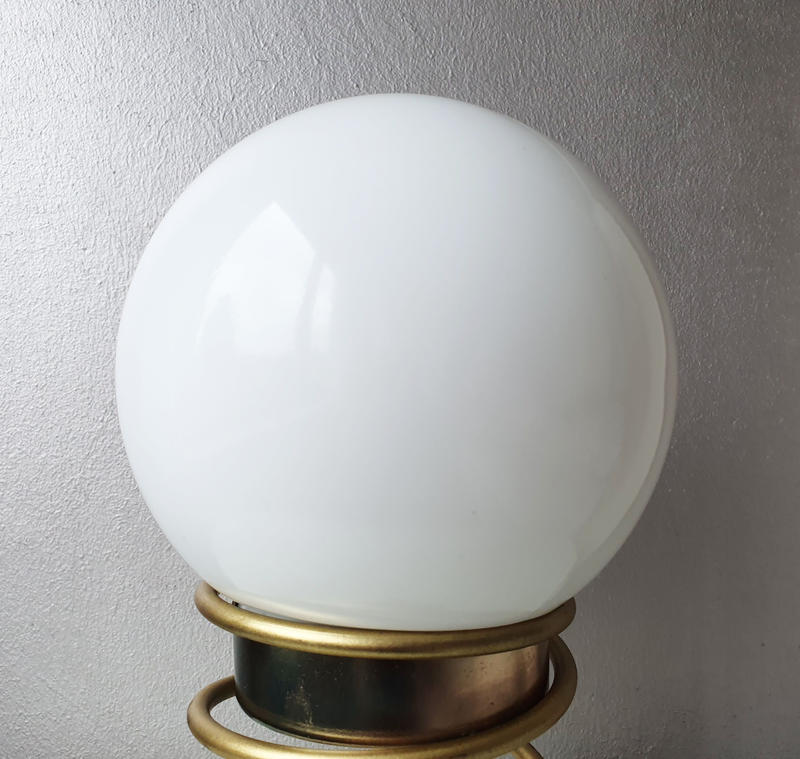 Seventies golden spiral lamp 1970