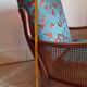 Bridge armchair in wood and cane from the 1950s.
