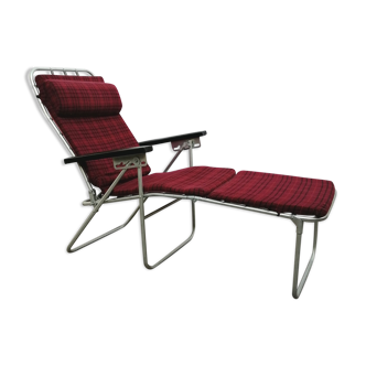 Foldable metal chaise longue Damart Roubaix 1960