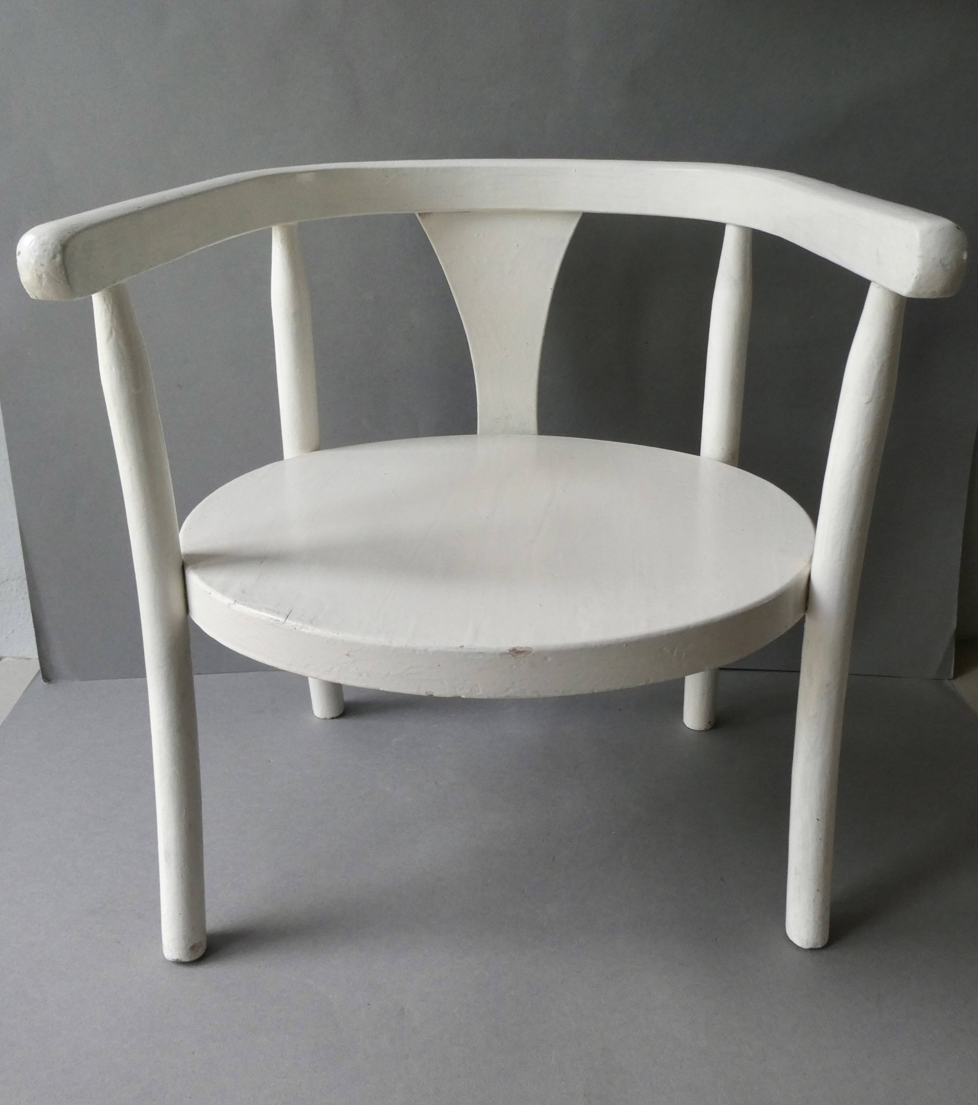 Baumann children's chair, white lacquered, around 1960.