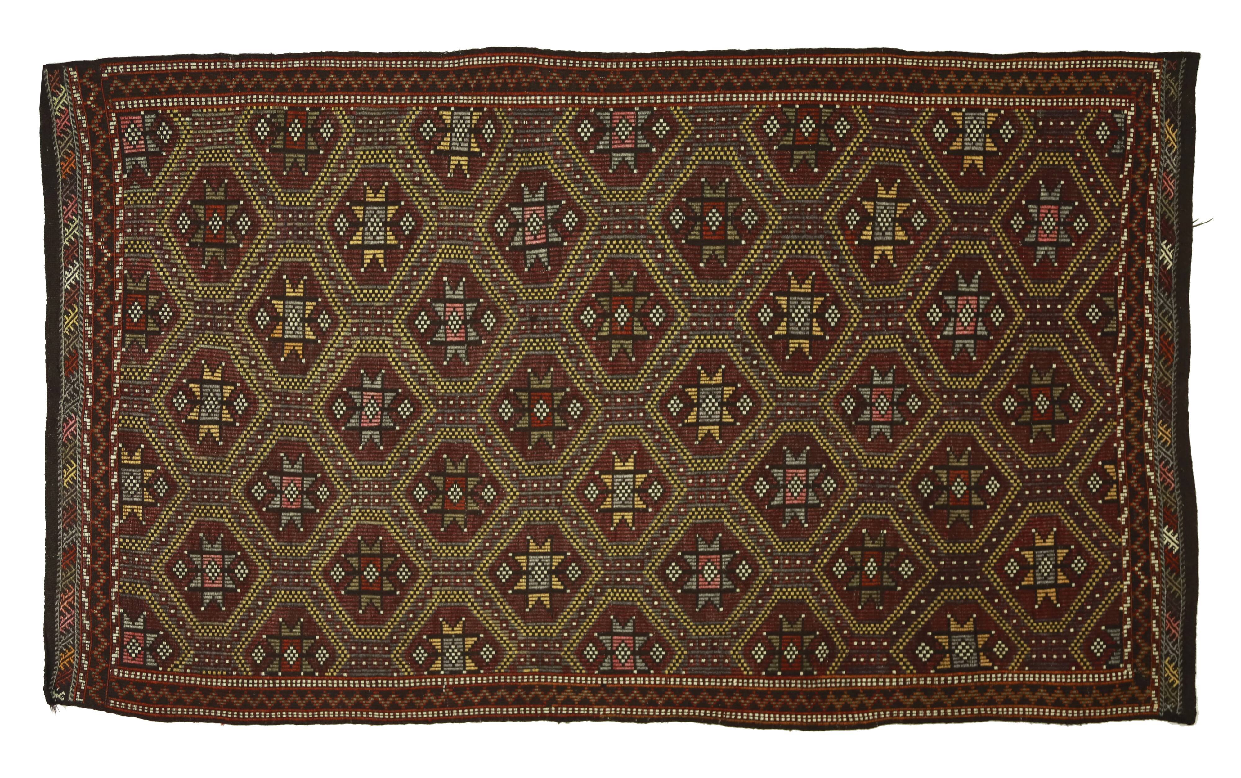 Anatolian handmade kilim rug 303 cm x 175 cm