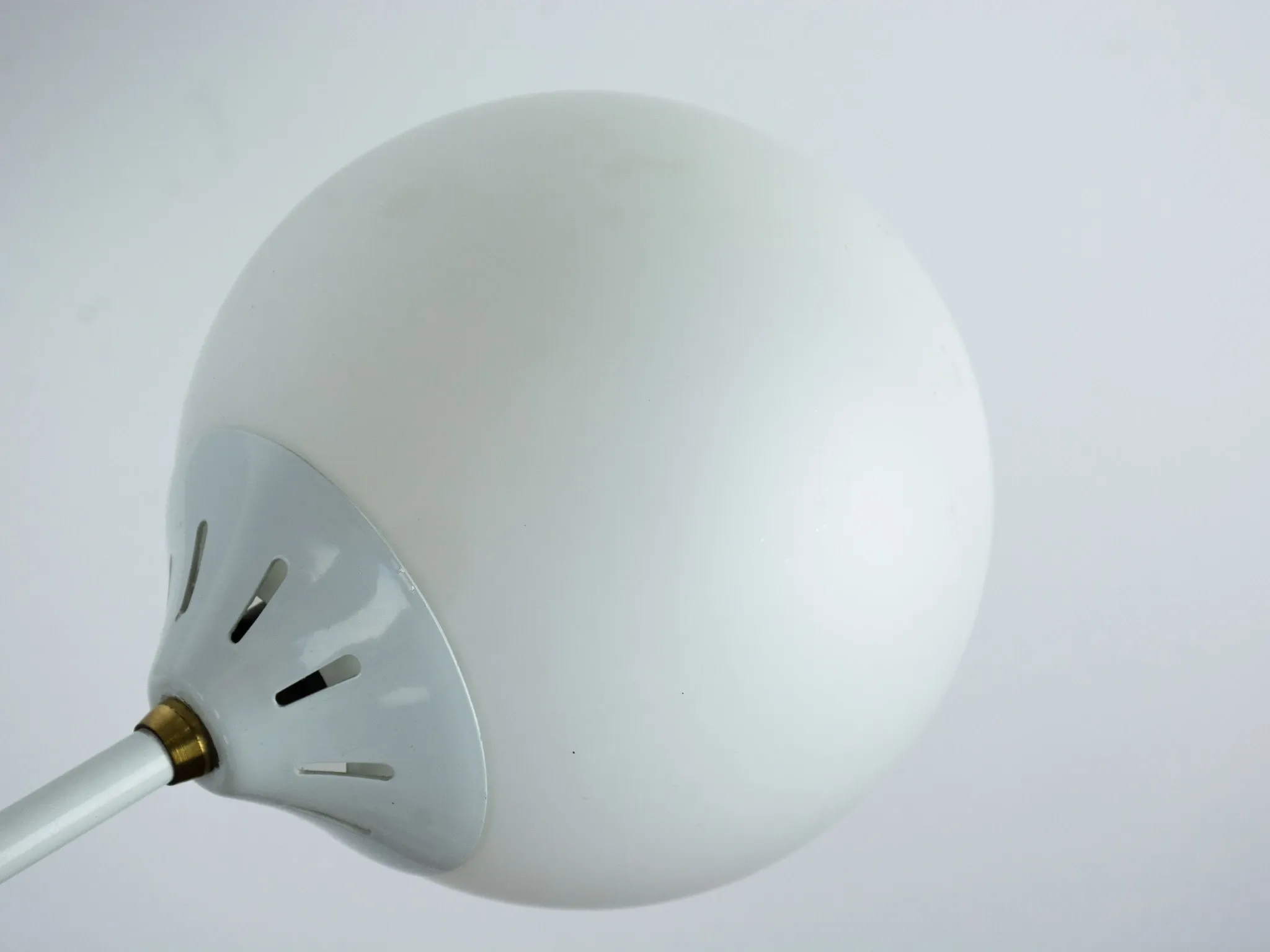 Vintage White 1970s Sputnik Chandelier – Mid-Century Modern Ceiling Light