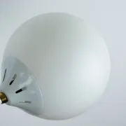 Vintage White 1970s Sputnik Chandelier – Mid-Century Modern Ceiling Light