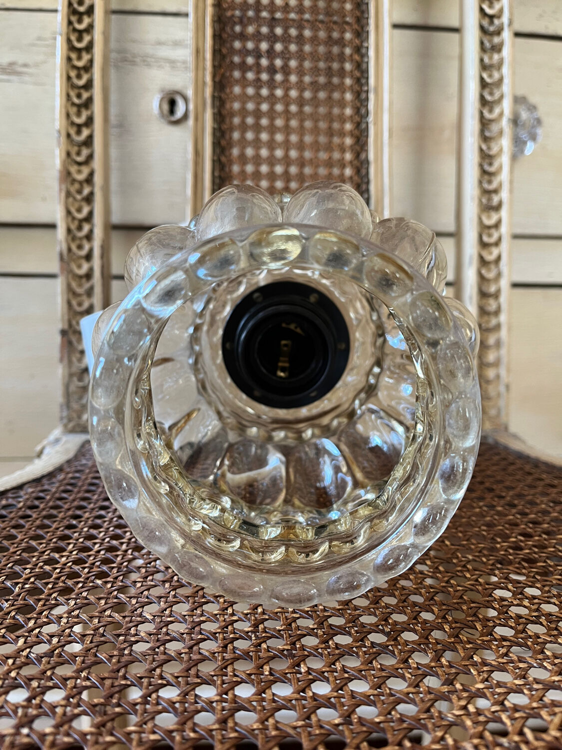 Vintage bubble glass pendant lamp 1960/70