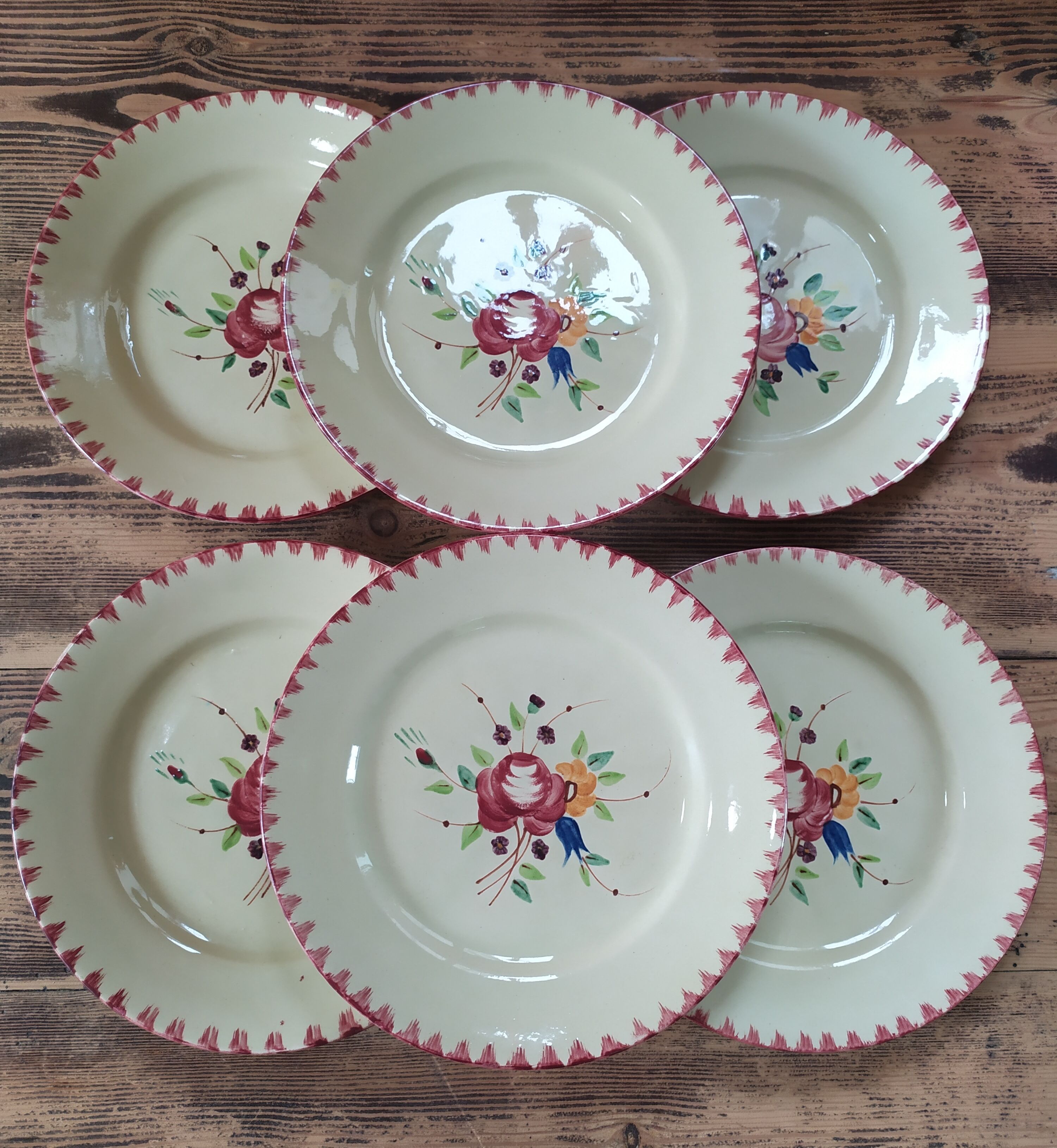 6 dessert plates Longchamp model Lannion