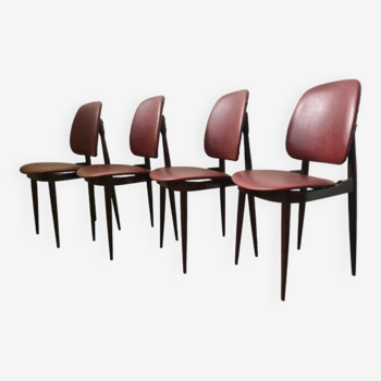 Set of 4 design chairs Pegasus vintage Baumann edition 1960s