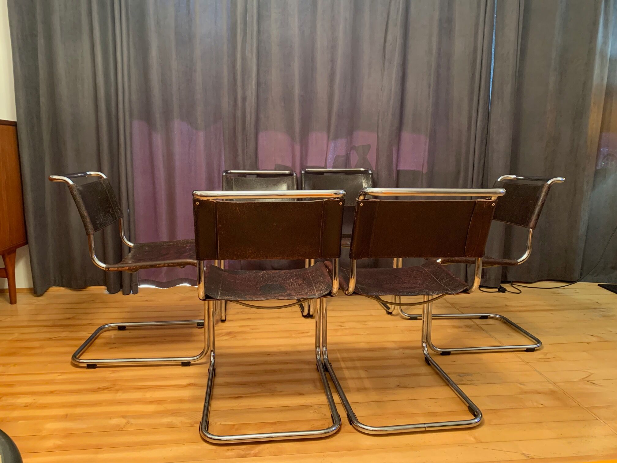A set of six S33 chairs by Mart Stam, Thonet, Germany, 1960s.