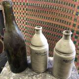 Bouteilles en grès huile de foie de morue