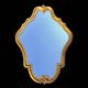 Antique Rococo wall mirror in gilded resin - H55 cm