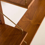 Danish mid century teak shelving unit, 1960s