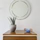 Miroir rond vintage sans cadre avec biseau