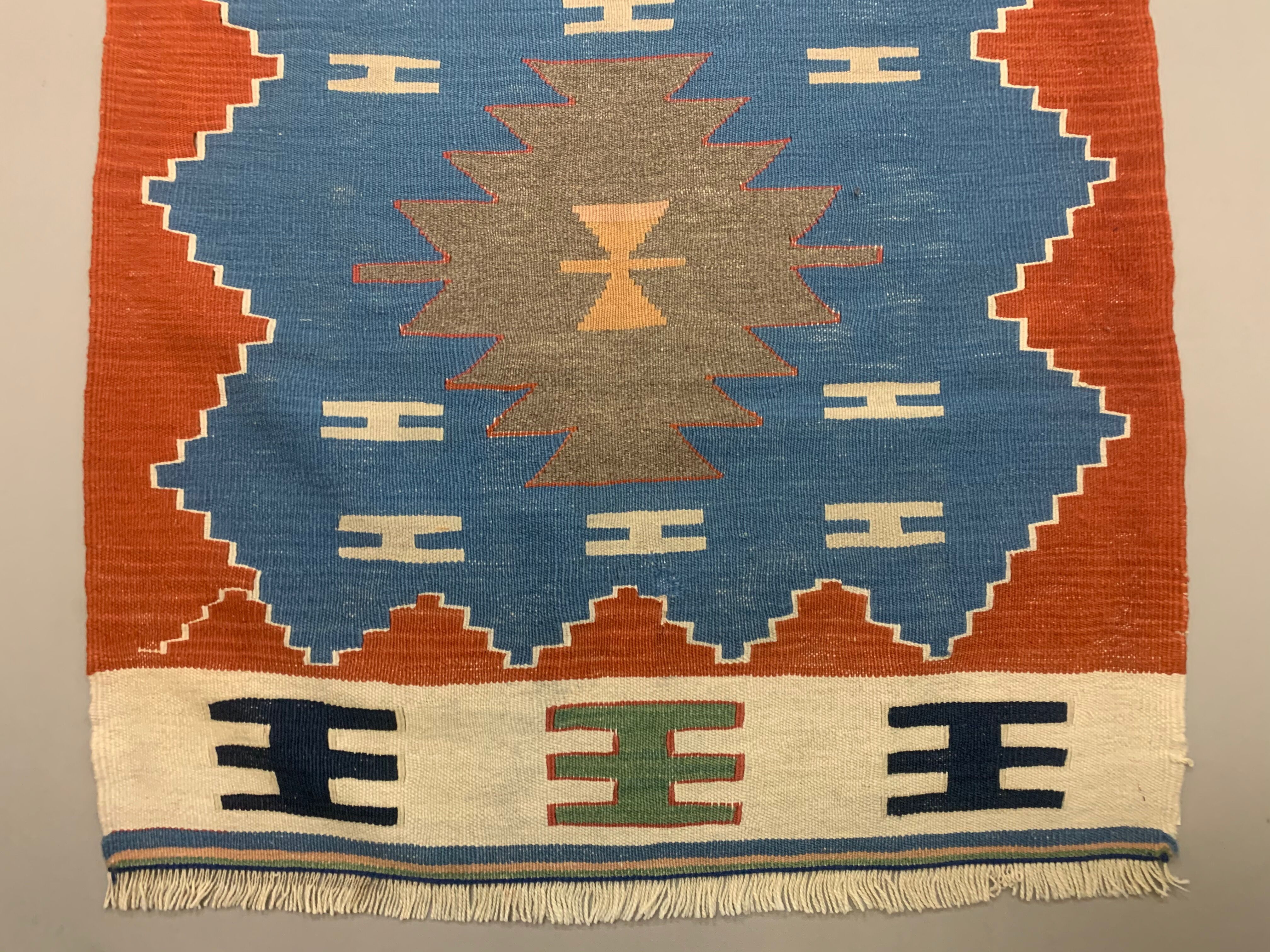 Old Turkish narrow Kilim Runner 327x85 cm, shabby chic, vintage decor kelim rug