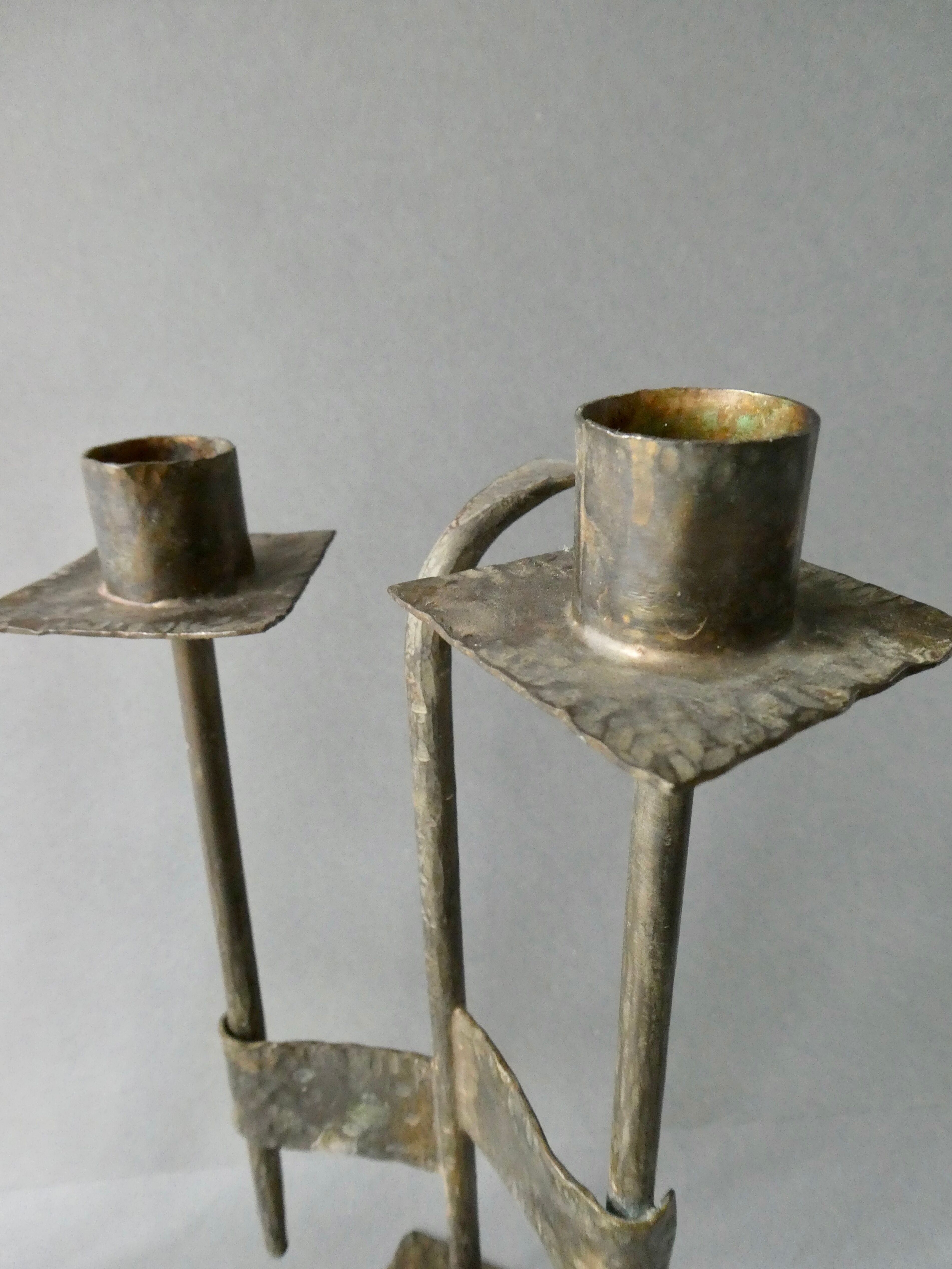 Paire de chandeliers en bronze