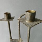 Pair of bronze candlesticks