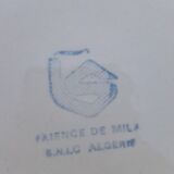 Oval dishes in Mila earthenware (Algeria) Berber motifs, vintage 60s-70s