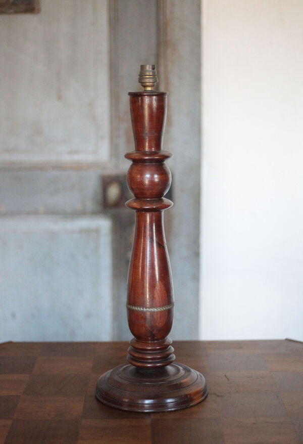 Pied de lampe bois, lampe à poser, lampe bois, lampe d'appoint, éclairage