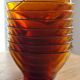 Set of 8 bowls in amber Duralex glass