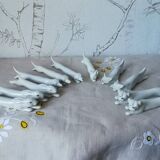 Set of 11 Art Deco zoomorphic knife holders