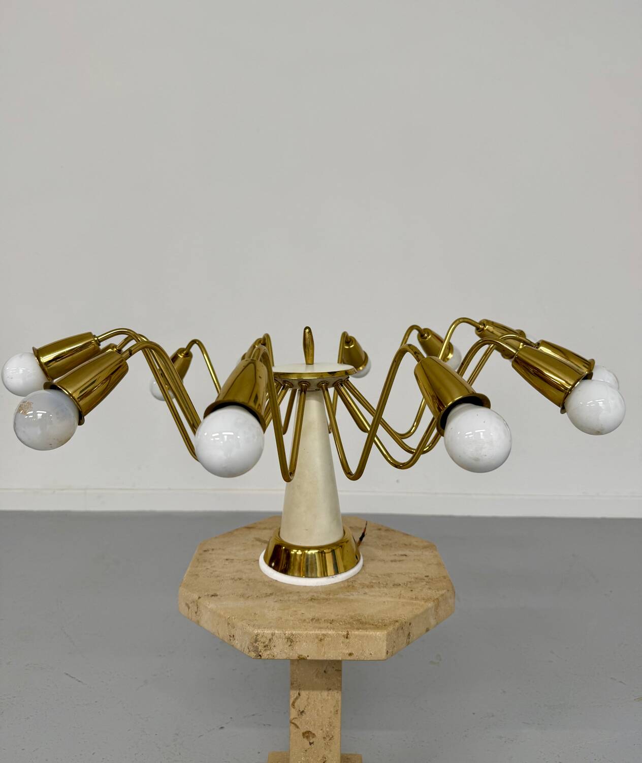 Antique 12-light Sputnik spider pendant lamp from the 60s