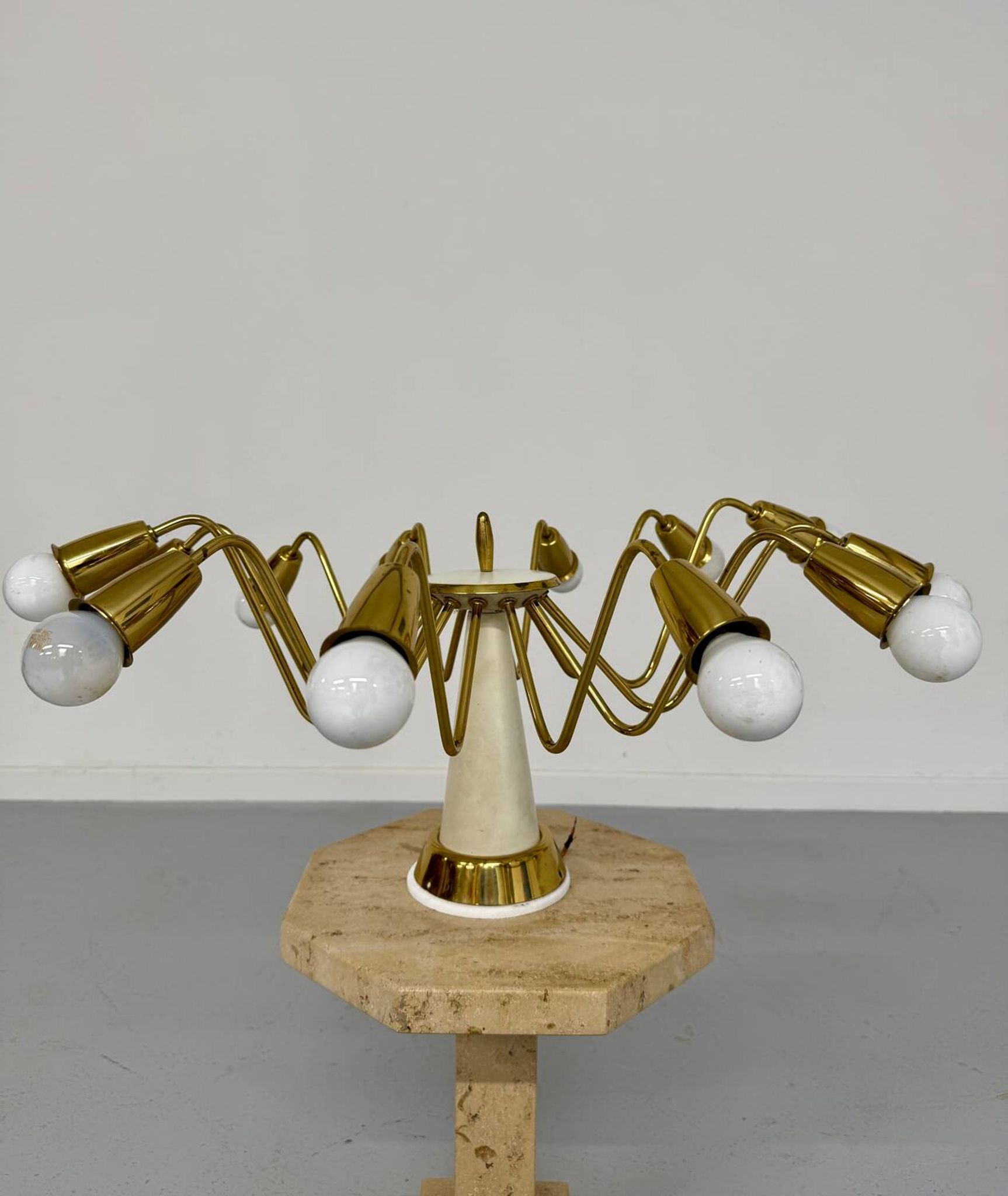 Antique 12-light Sputnik spider pendant lamp from the 60s