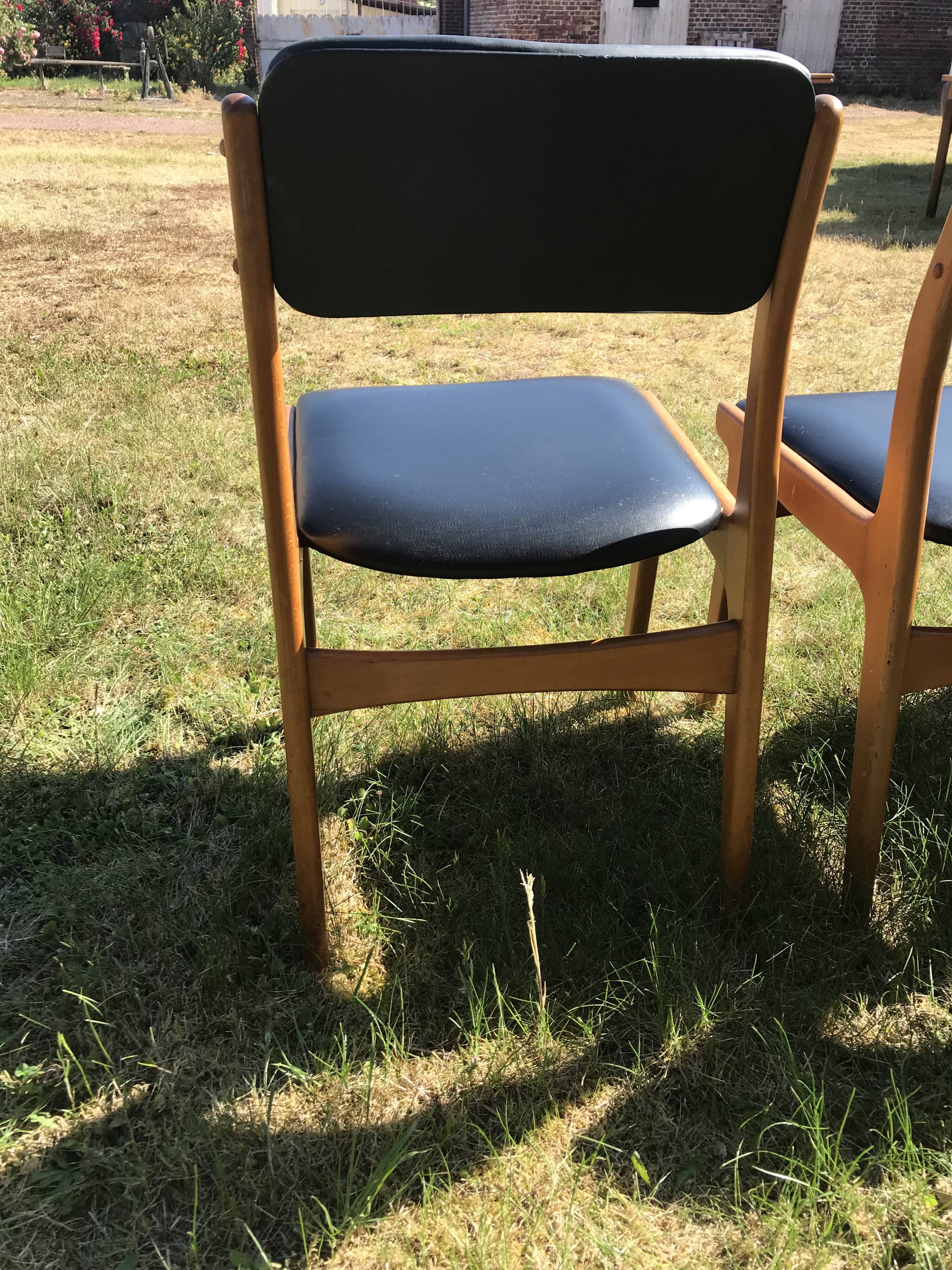 Set de 6 chaises scandinave