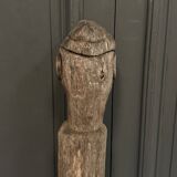 3 wooden folk art totems representing the three wise men, mid-20th century