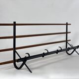 Coat rack 1950 metal and vintage wood