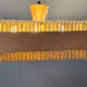 Raffia bast, wood and acrylic pendant lamp by Temde Switzerland, 1960s